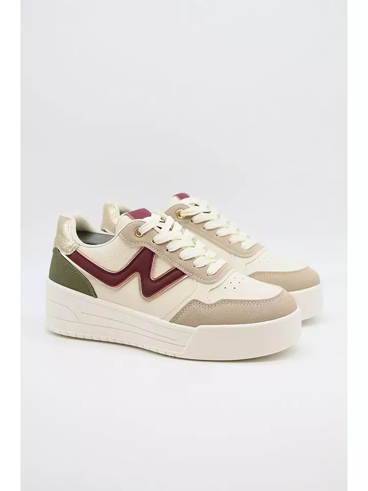 Bellucci Sneakersy w kolorze beżowo-bordowym rozmiar: 37