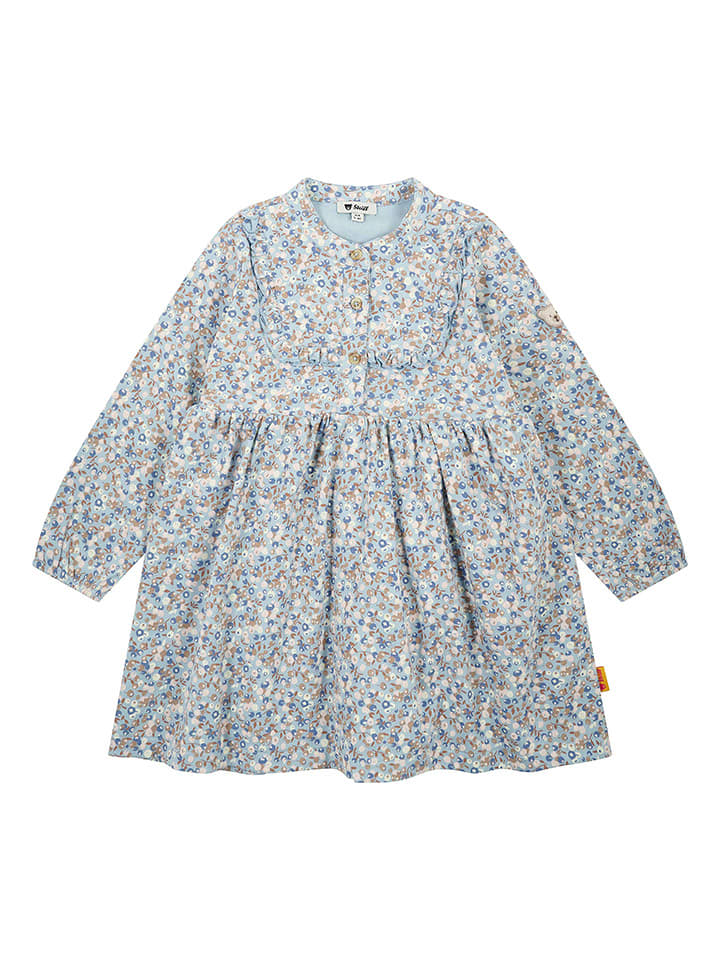 Steiff Sukienka w kolorze błękitno-beżowym rozmiar: 110