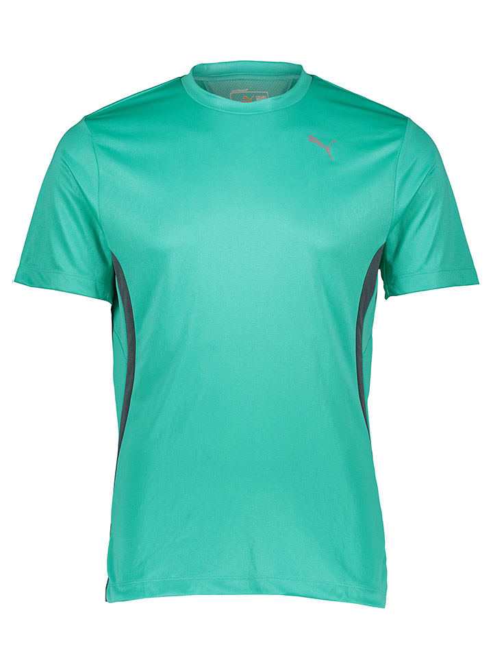 Puma Koszulka funkcyjna "PE Running" w kolorze turkusowym rozmiar: M