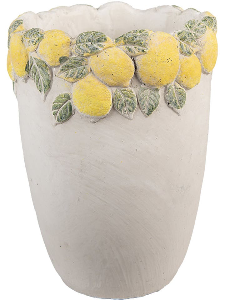 Clayre & Eef Doniczka w kolorze złoto-białym - wys. 23 x Ø 17 cm rozmiar: onesize