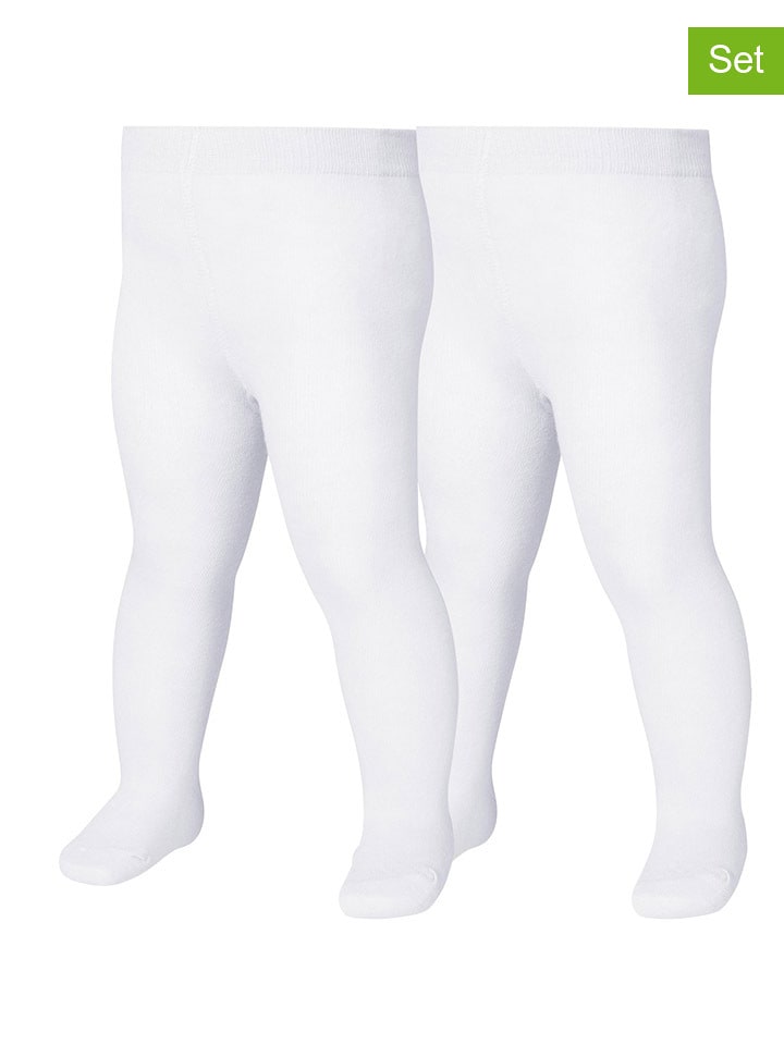 Playshoes Rajstopy (2 pary) w kolorze białym rozmiar: 98/104