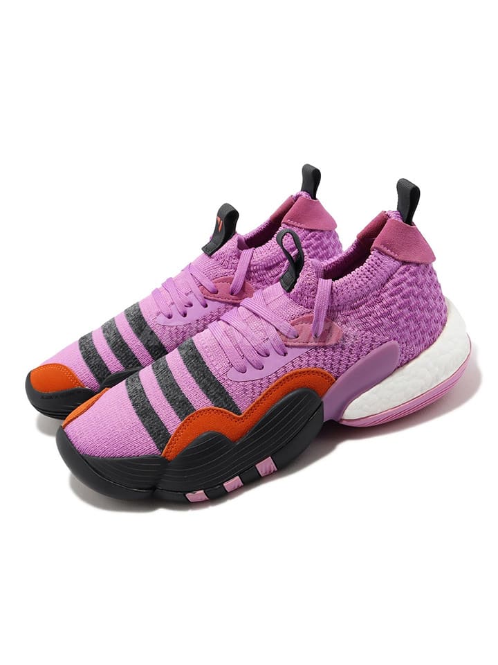 adidas Buty sportowe "Trae Young 2" w kolorze fioletowo-czarno-pomarańczowym rozmiar: 43 1/3