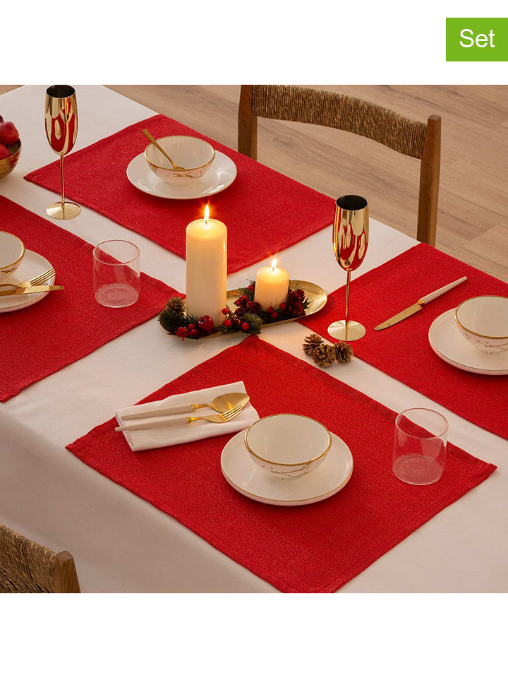 Mint Rugs Podkładki stołowe (2 szt.) "Christmas Evolet" w kolorze czerwonym - 50 x 40 cm rozmiar: 50x40 cm
