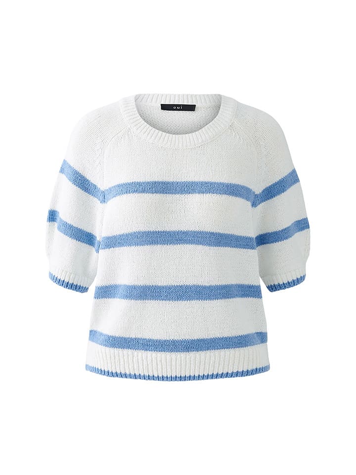Oui Sweter w kolorze biało-niebieskim rozmiar: 38