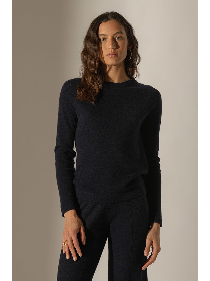 Perfect Cashmere Kaszmirowy sweter "Whitney" w kolorze granatowym rozmiar: M