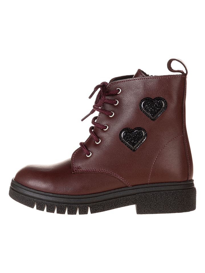 lamino Skórzane botki w kolorze czerwonym rozmiar: 39