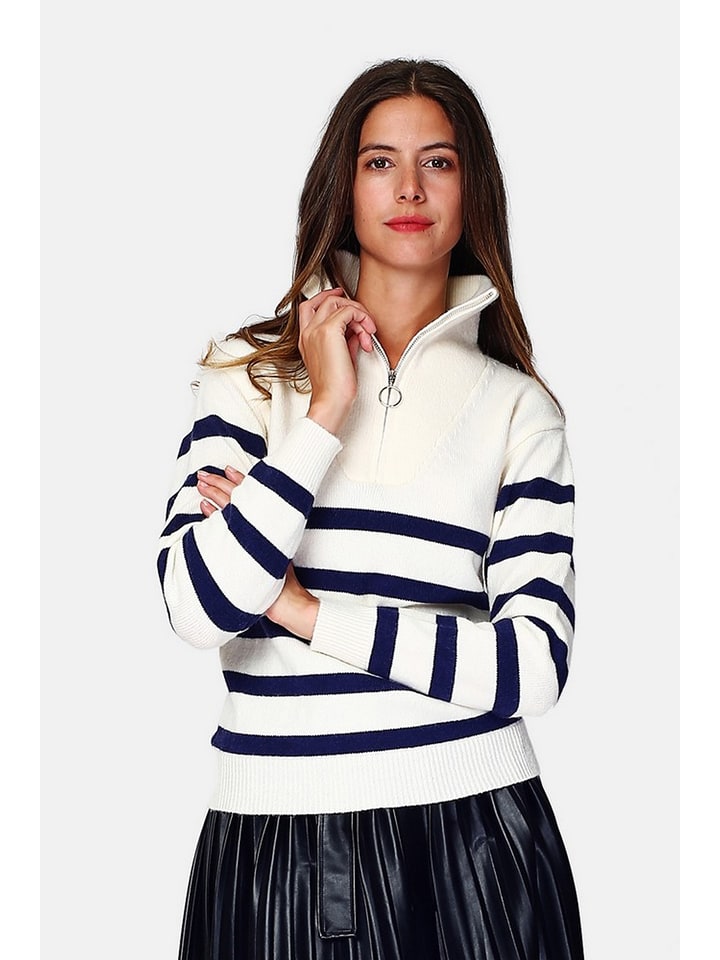 William de Faye Sweter w kolorze biało-niebieskim rozmiar: 40