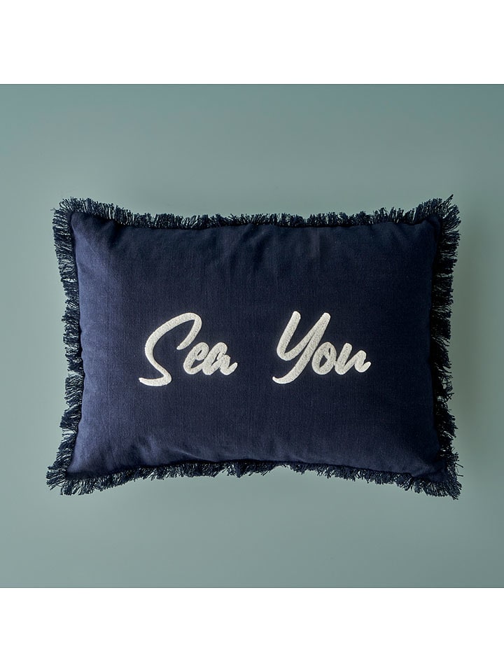 BELLA MAISON Poszewka "Marine" w kolorze granatowym na poduszkę - 35 x 50 cm rozmiar: onesize