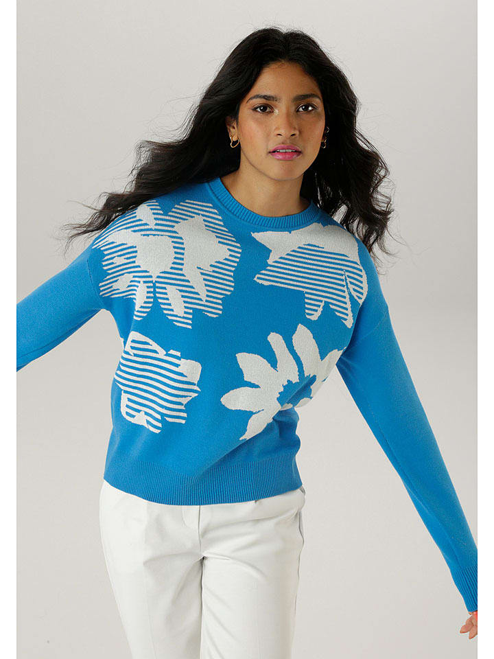 Aniston Sweter w kolorze niebieskim rozmiar: 34