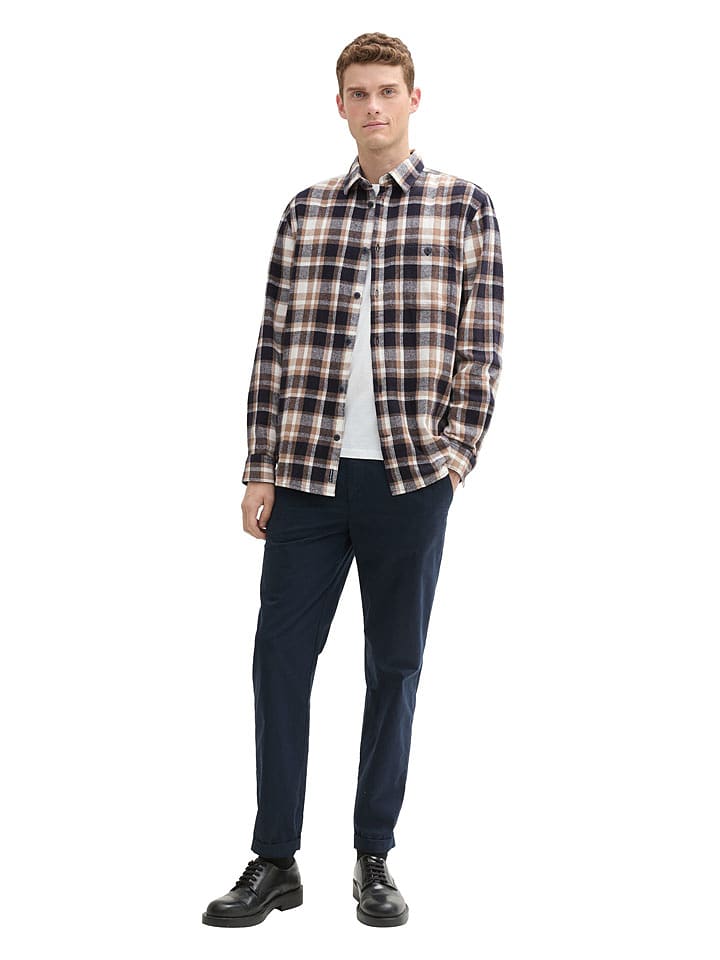 Tom Tailor Koszula - Regular fit - w kolorze czarno-jasnobrązowym rozmiar: XXL