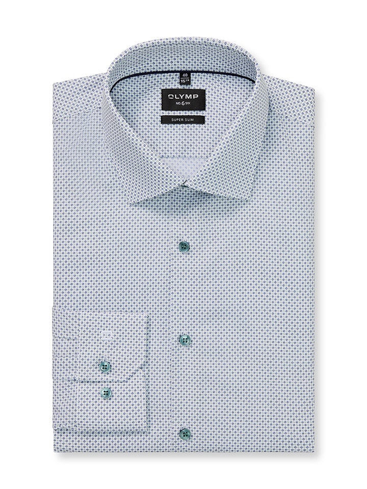 OLYMP Koszula "No 6" - Super Slim - w kolorze błękitnym rozmiar: 40