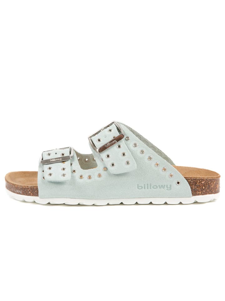 billowy Skórzane klapki w kolorze błękitnym rozmiar: 38