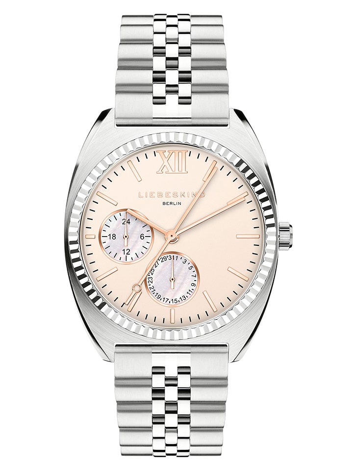 Liebeskind Chronograf w kolorze srebrno-brzoskwiniowym rozmiar: onesize