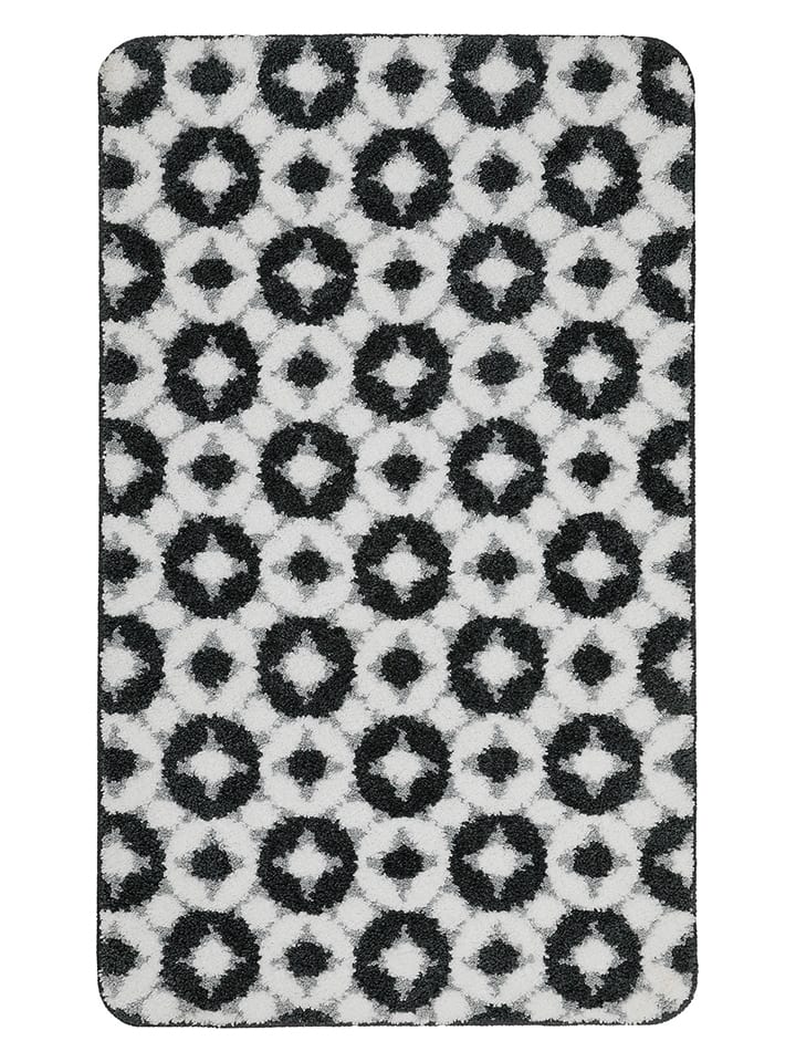 Wecon Home Dywanik łazienkowy "J&J" w kolorze czarno-białym rozmiar: 55x65 cm
