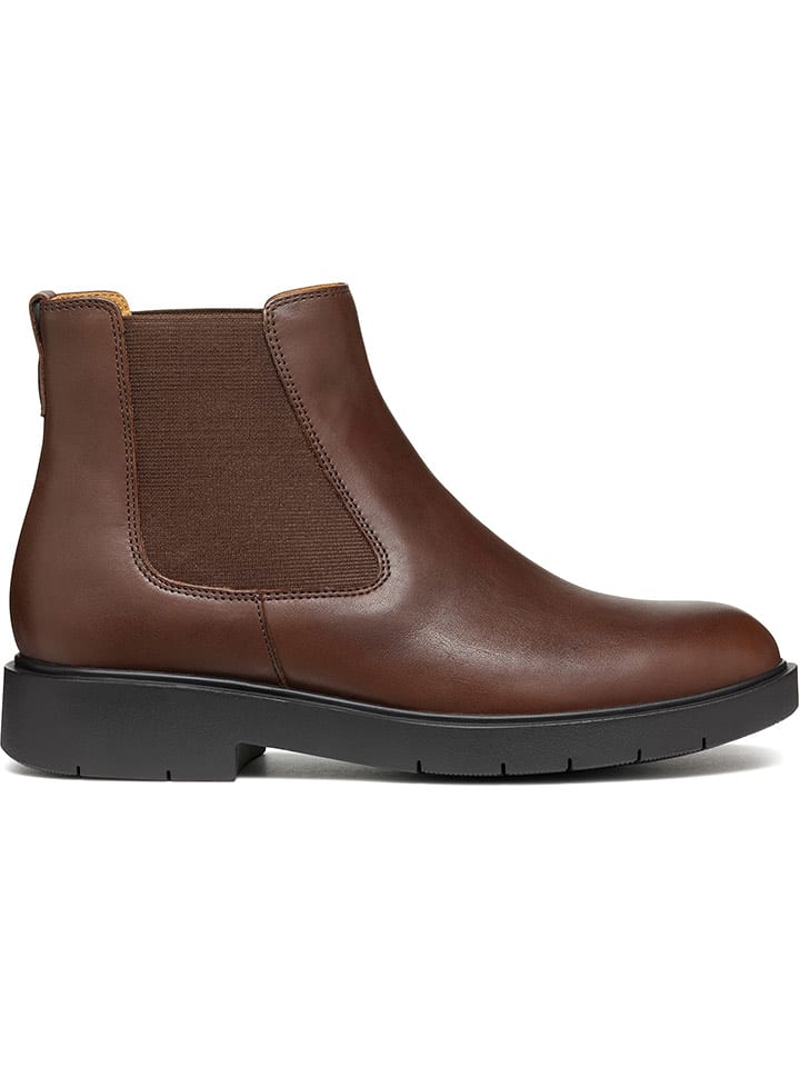 Geox Skórzane sztyblety "Spherica" w kolorze jasnobrązowym rozmiar: 38