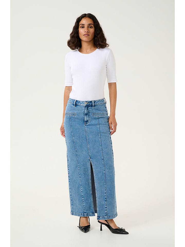 Kaffe Spódnica dżinsowa "Throa" w kolorze niebieskim rozmiar: 40