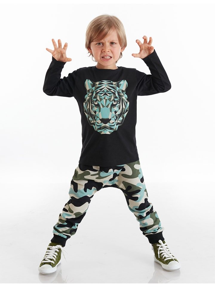 Denokids 2-częściowy zestaw "Camo Tiger" w kolorze czarno-turkusowym rozmiar: 122