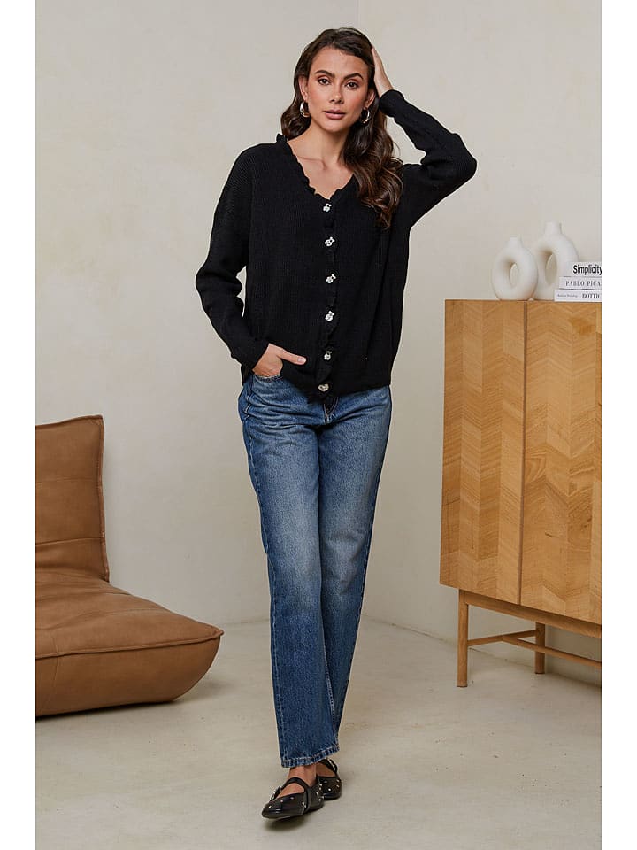 Soft Cashmere Kardigan w kolorze czarnym rozmiar: 38/40