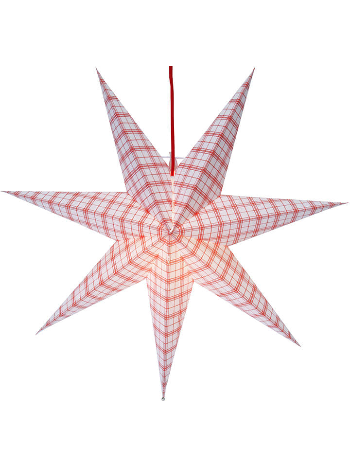 STAR Trading Dekoracyjna zawieszka w kolorze biało-czerwonym - Ø 54 cm rozmiar: onesize