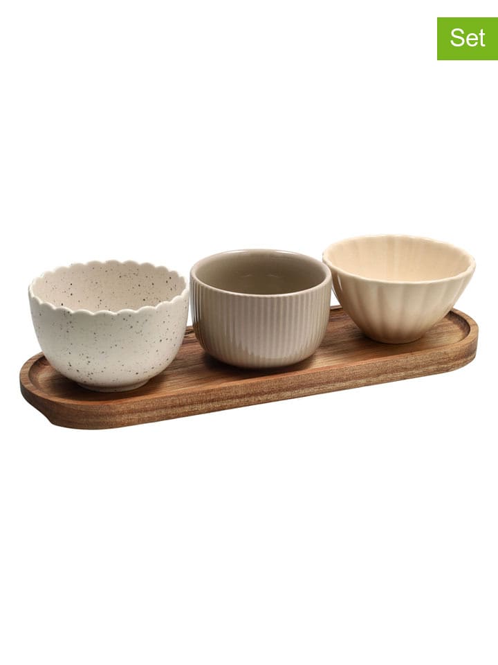 Tognana 4-częściowy zestaw w kolorze brązowo-beżowym - dł. 29 cm rozmiar: onesize