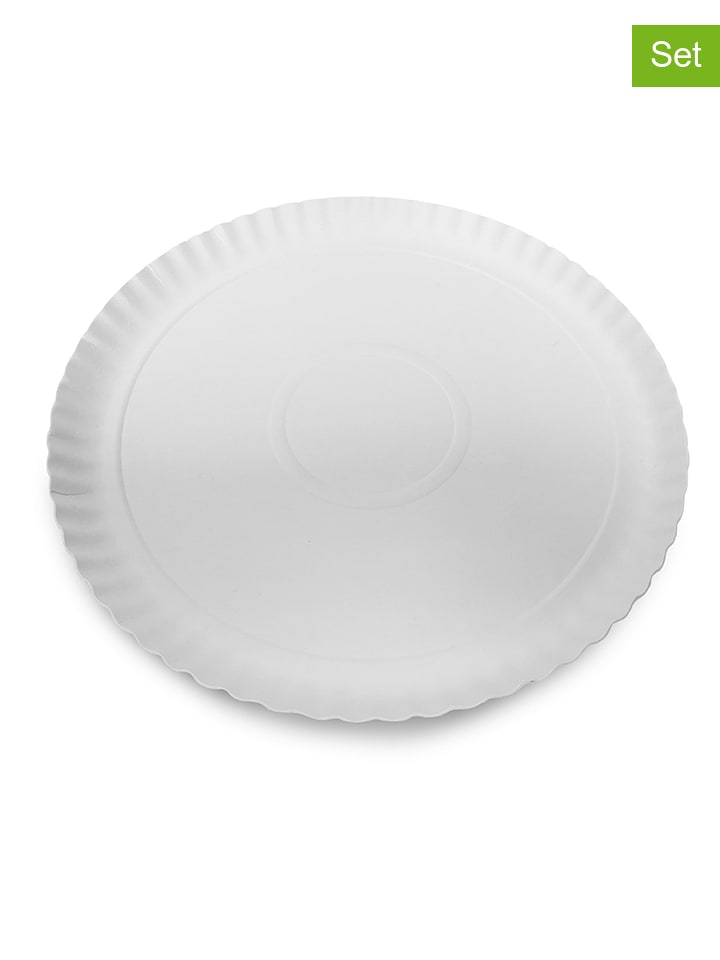 Guardini Papierowe talerze (3 szt.) w kolorze białym do ciasta - Ø 31 cm rozmiar: onesize