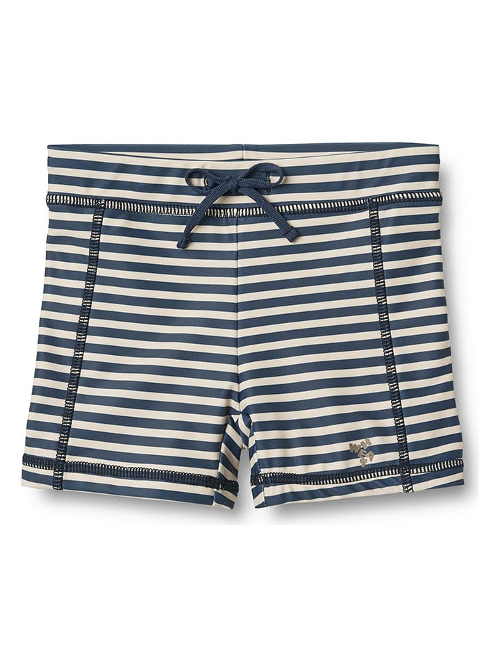 Wheat Kąpielówki "Ulrik" w kolorze granatowo-kremowym rozmiar: 104