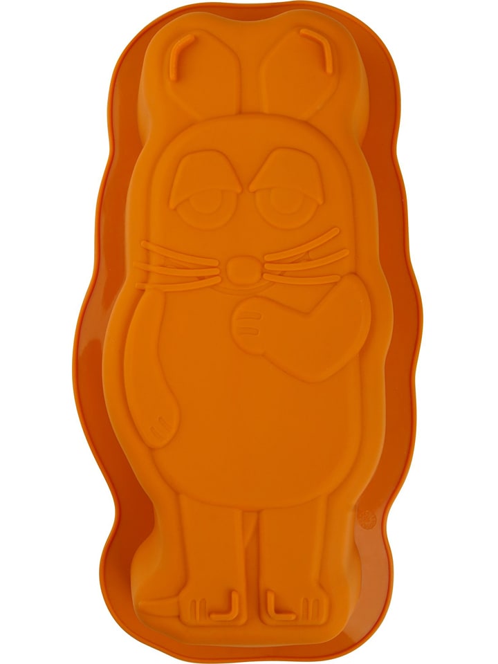 Dr. Oetker Silikonowa forma "Mouse" w kolorze pomarańczowym do pieczenia - 29,5 x 16 cm rozmiar: onesize