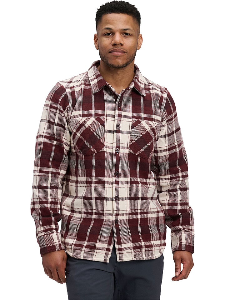 Black Diamond Koszula flanelowa "Projekt" w kolorze bordowo-kremowym rozmiar: M