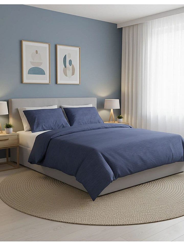 Mijolnir Komplet pościeli renforcé w kolorze niebieskim rozmiar: 155x220 cm