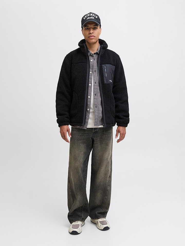Jack & Jones Kurtka pluszowa w kolorze czarnym rozmiar: M