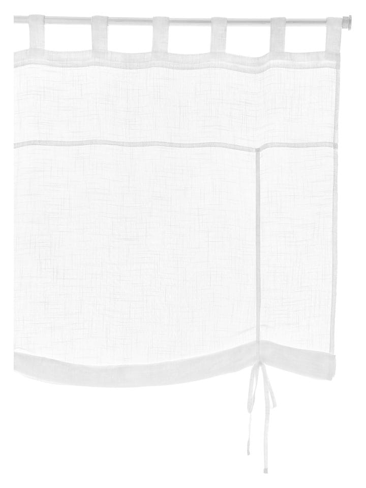 Ellos Home Podwijana zasłona w kolorze białym rozmiar: 120x140 cm