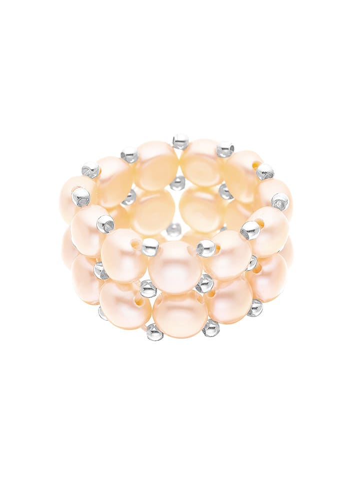 Mitzuko Pierścionek perłowy w kolorze jasnoróżowym rozmiar: onesize