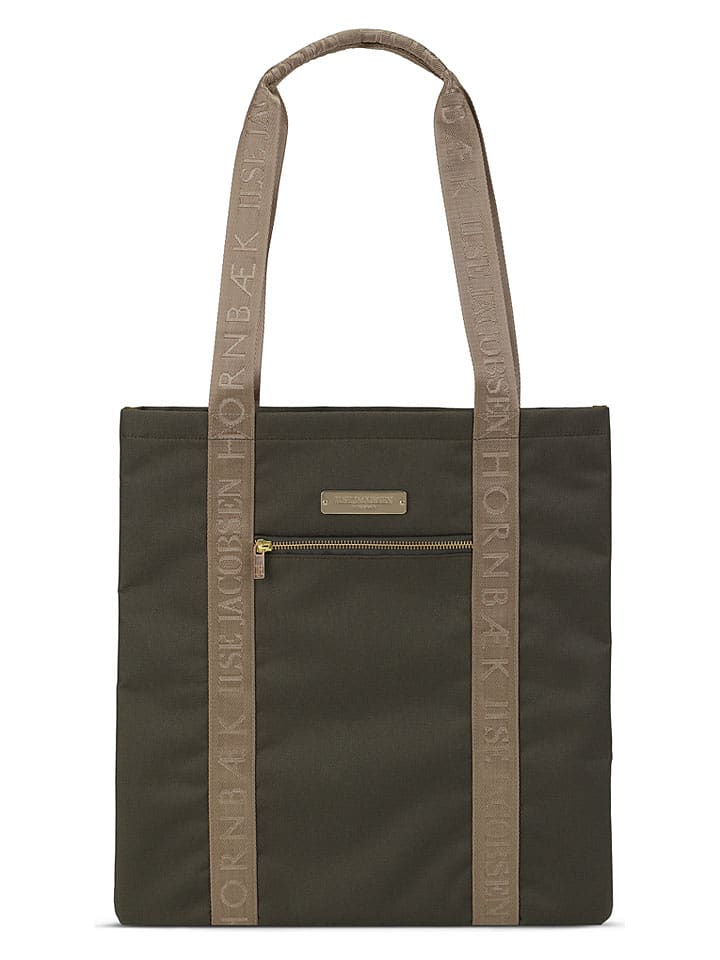 Ilse Jacobsen Shopper bag w kolorze khaki - 41 x 40 cm rozmiar: onesize