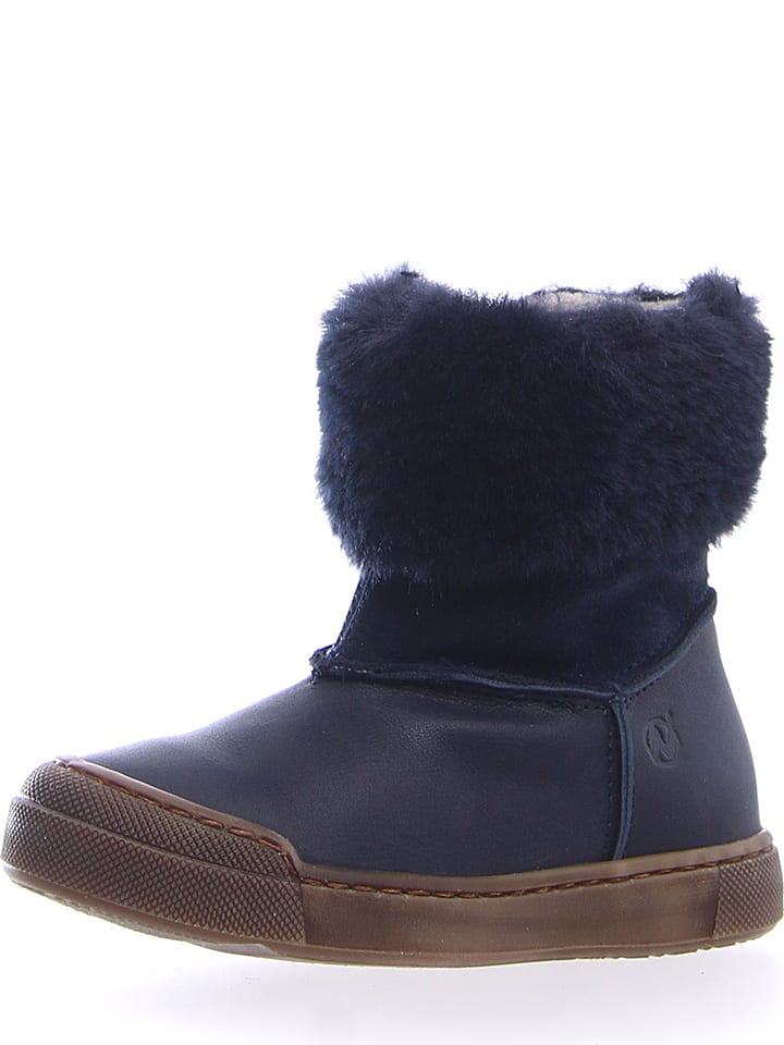 Naturino Skórzane botki "Kelo" w kolorze granatowym rozmiar: 32