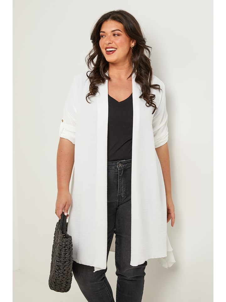 Curvy Lady Kardigan w kolorze białym rozmiar: 40/42