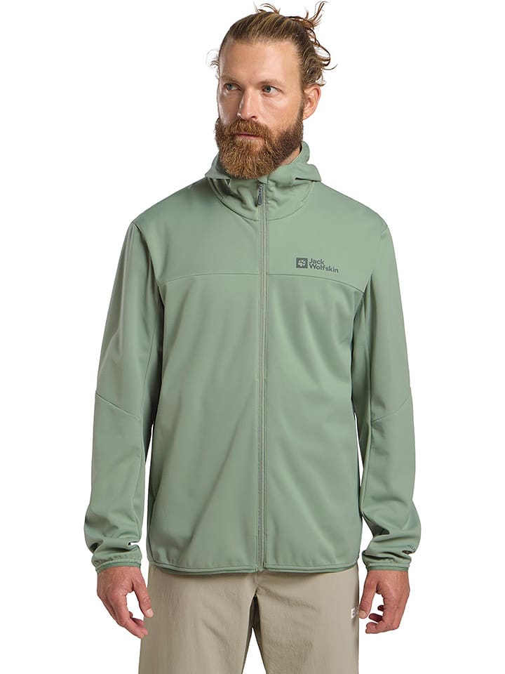 Jack Wolfskin Kurtka softshellowa "Feldberg" w kolorze zielonym rozmiar: M