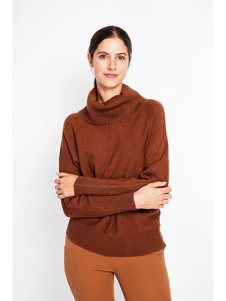 ASSUILI Sweter w kolorze jasnobrązowym rozmiar: 40