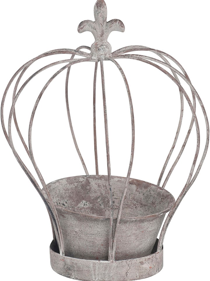 POSIWIO Dekoracja w kolorze szarym z doniczką - wys. 32,5 x Ø 26 cm rozmiar: onesize