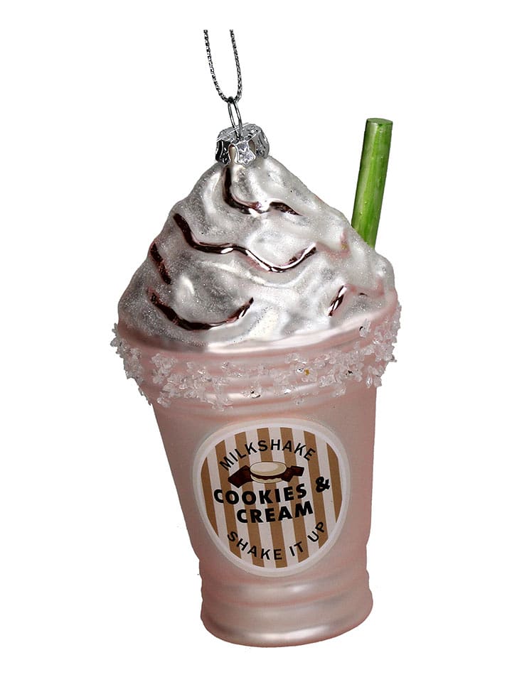 Kersten Ozdoba choinkowa "Milkshake" w kolorze jasnoróżowym - wys. 13 cm rozmiar: onesize