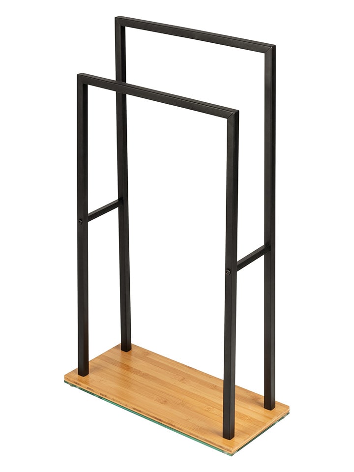 Wenko Stojak w kolorze czarnym na ręczniki - 46 x 80 x 20 cm rozmiar: onesize