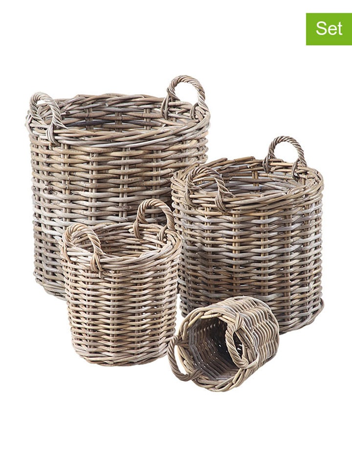 House Nordic Kosze (4 szt.) w kolorze jasnobrązowym rozmiar: onesize