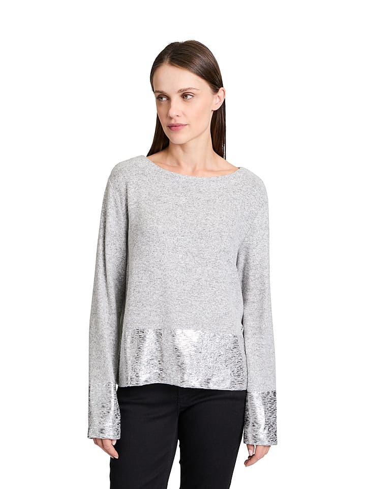 BETTY & CO Bluza w kolorze srebrno-szarym rozmiar: 46