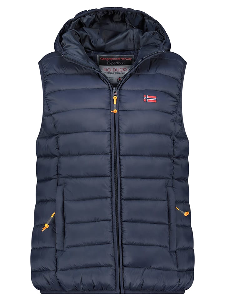Geographical Norway Kamizelka pikowana "Vatikolor" w kolorze granatowym rozmiar: XL