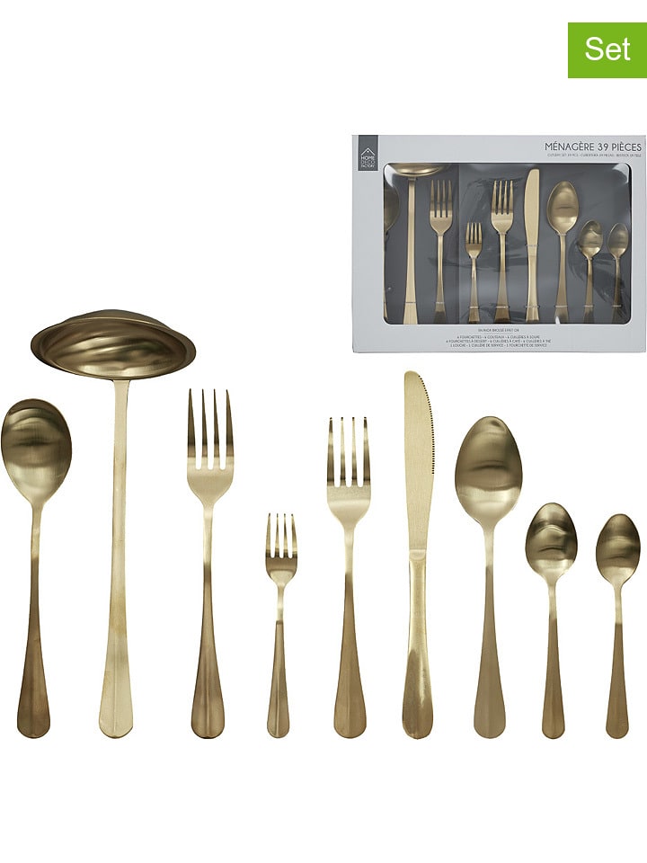 every ware 39-częściowy zestaw sztućców w kolorze złotym rozmiar: onesize