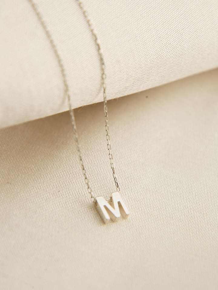 Lodie Silver Srebrny naszyjnik "M" z zawieszką - dł. 43 cm rozmiar: onesize