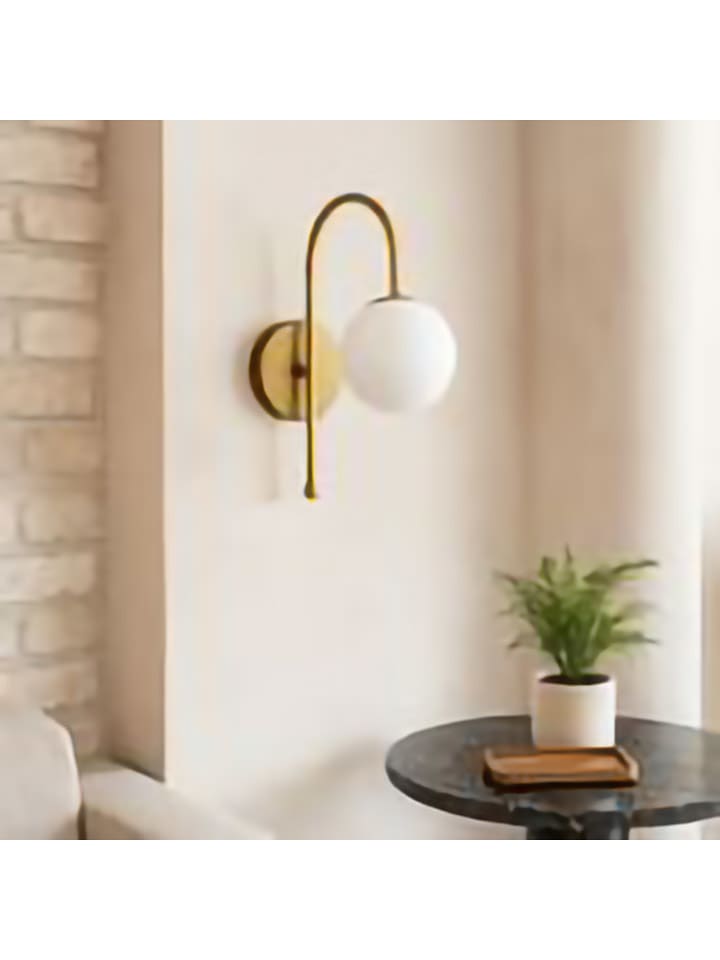 Opviq Lampa ścienna w kolorze złoto-białym - wys. 27 x Ø 15 cm rozmiar: onesize