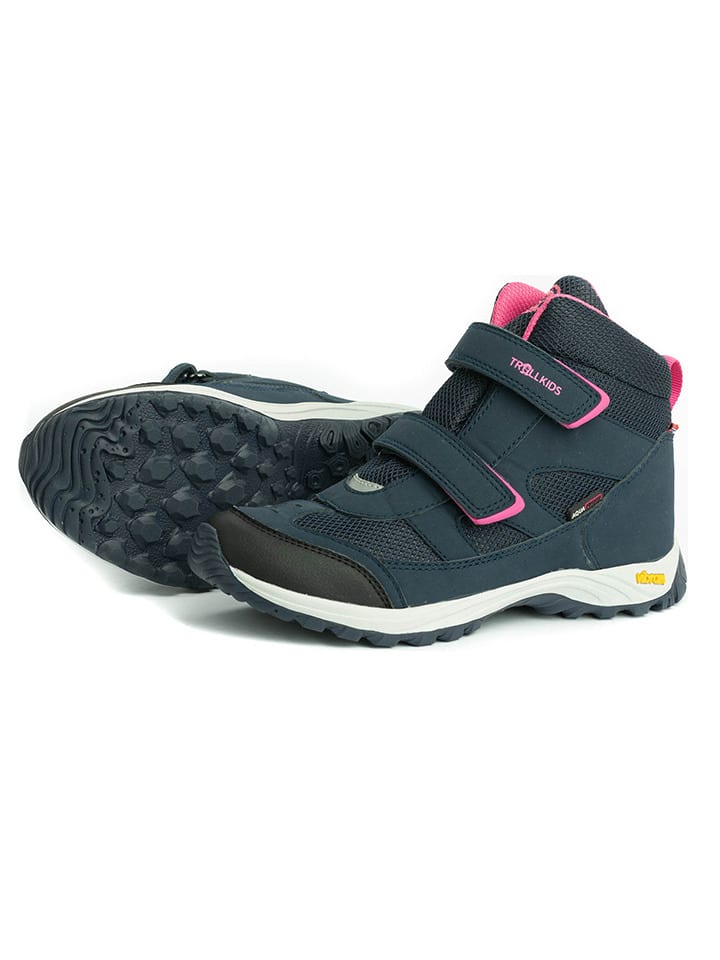 Trollkids Botki zimowe "Alesund" w kolorze granatowo-jasnoróżowym rozmiar: 35
