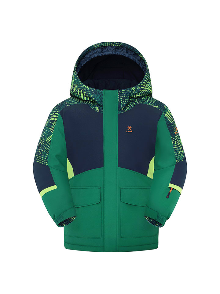 Kamik Kurtka zimowa "Bryson" w kolorze zielono-granatowym rozmiar: 128