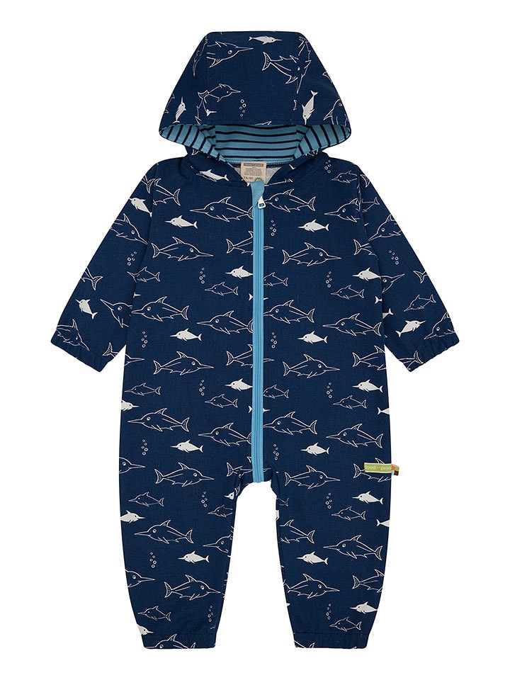 loud + proud Kombinezon w kolorze granatowo-białym rozmiar: 74/80