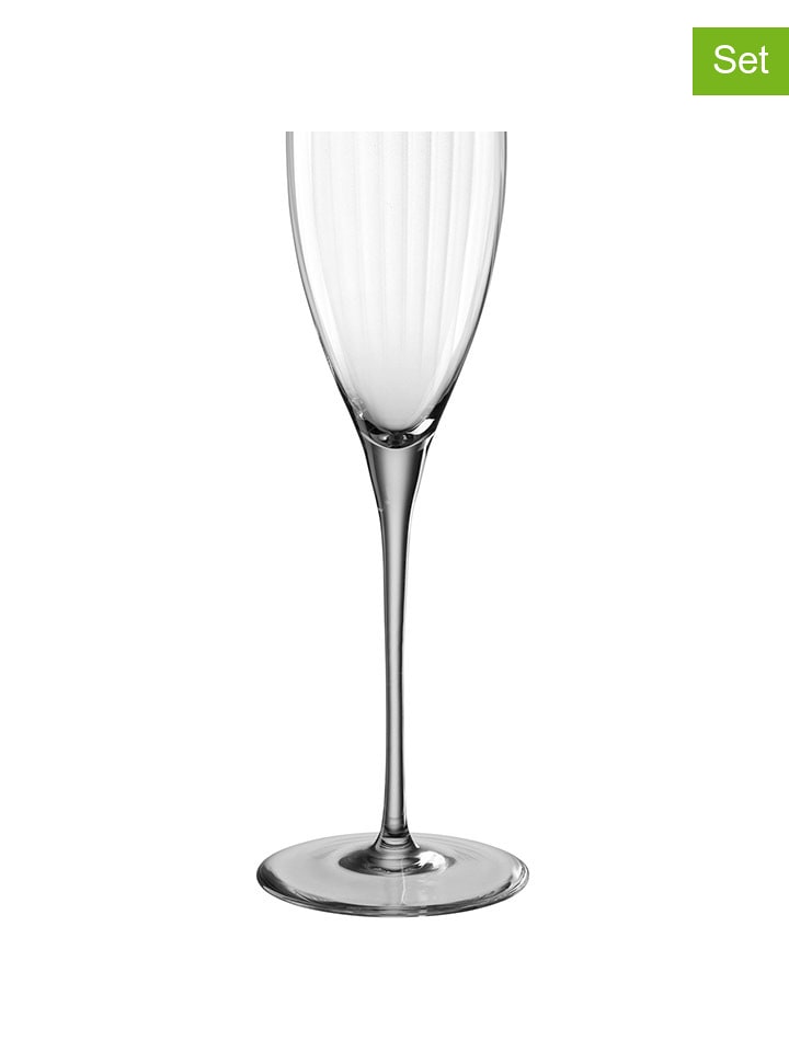 LEONARDO Kieliszki (6 szt.) "Poesia" w kolorze szarym do szampana - 250 ml rozmiar: onesize